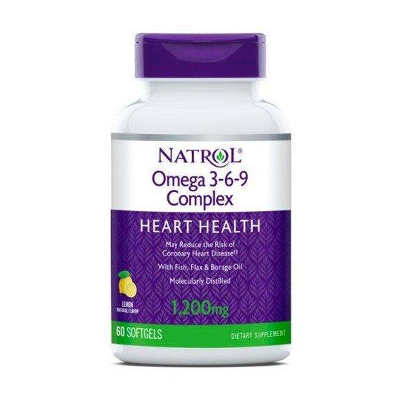 Омега 3-6-9 Natrol Omega 3-6-9 Complex 1200 мг 60 Softgels Lemon (NTL-00997)