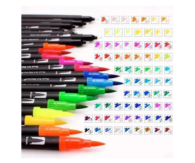 Маркеры акварельные двусторонние Finecolour Sketch 60 шт. (23457055201_389) - фото 5