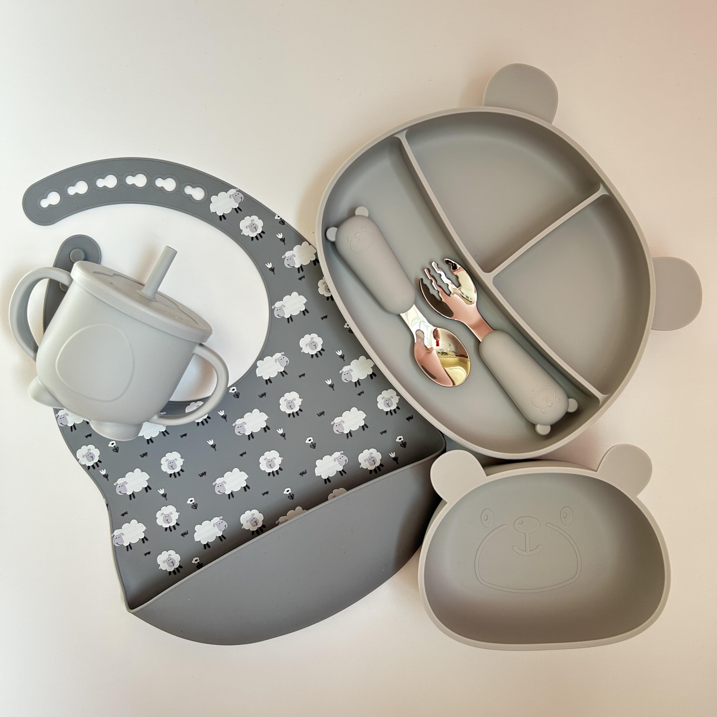 Набор детской посуды Мишки BPRTO img_e5303 Овечки Light grey