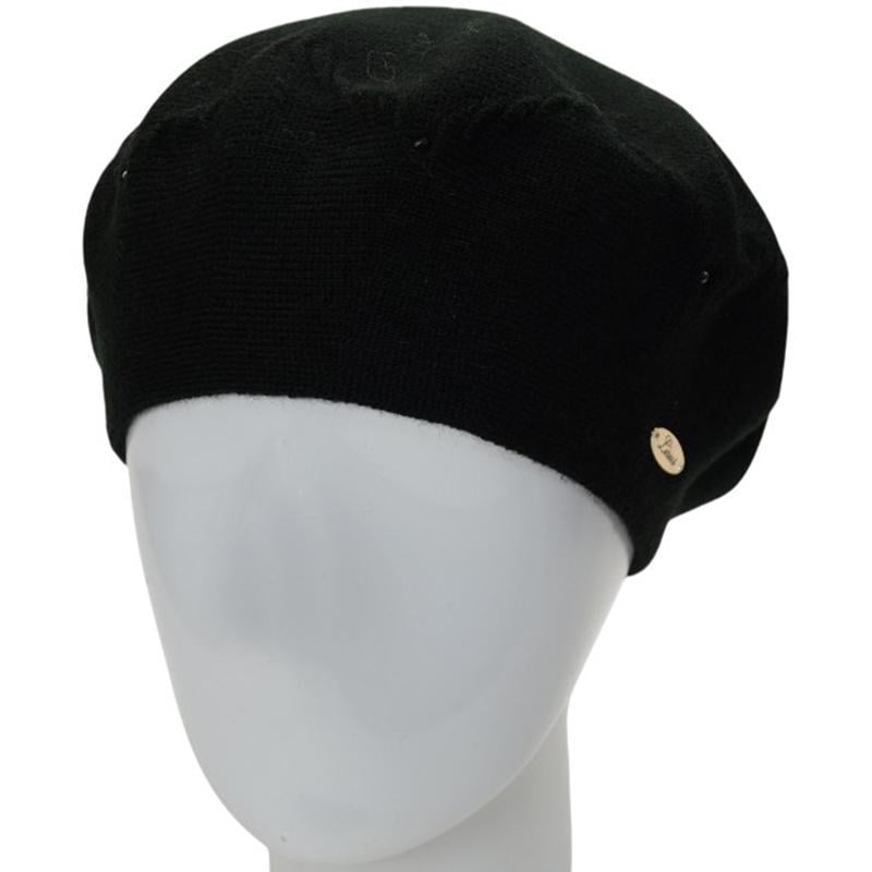 Берет жіночий подвійний Lirus Алана універсальний Чорний (276160)