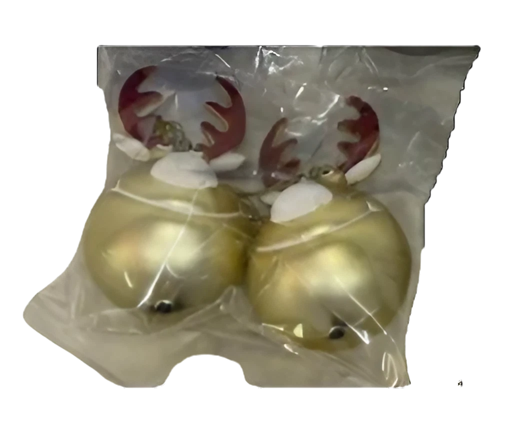 Елочные новогодние игрушки МАГИЧЕСКО-НОВОГОДНЯ M47969 Deer пластиковые 11 см 2 шт. (584911)