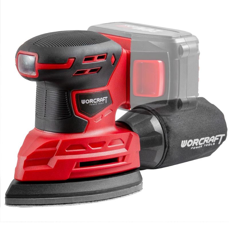 Шлифовальная машина дельтовидная вибрационная аккумуляторная Worcraft CPMS-S20Li без аккумулятора и зарядного 145х145х95 см 20В (13132) - фото 2