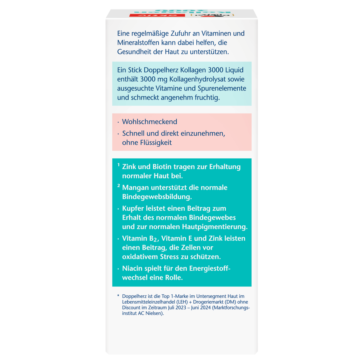 Диетическая добавка с гидролизатом коллагена Doppelherz aktiv Kollagen3000 Liquid/14стиков - фото 2 Диетическая добавка с гидролизатом коллагена Doppelherz aktiv Kollagen3000 Liquid/14стиков - фото 2