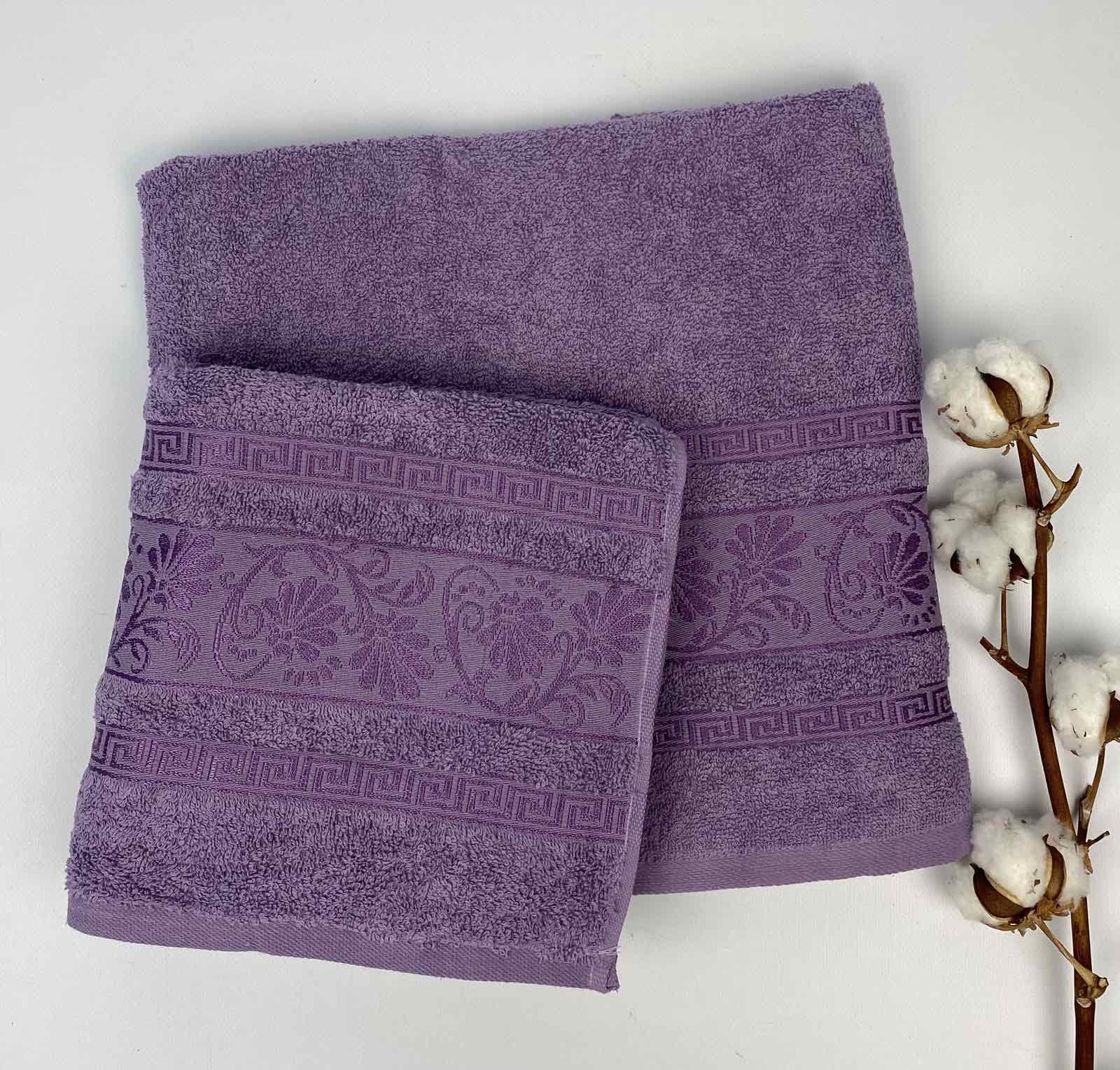 Набор полотенец Cottonize cod 137 2 шт. в фирменной коробке Фиолетовый (CN21195)