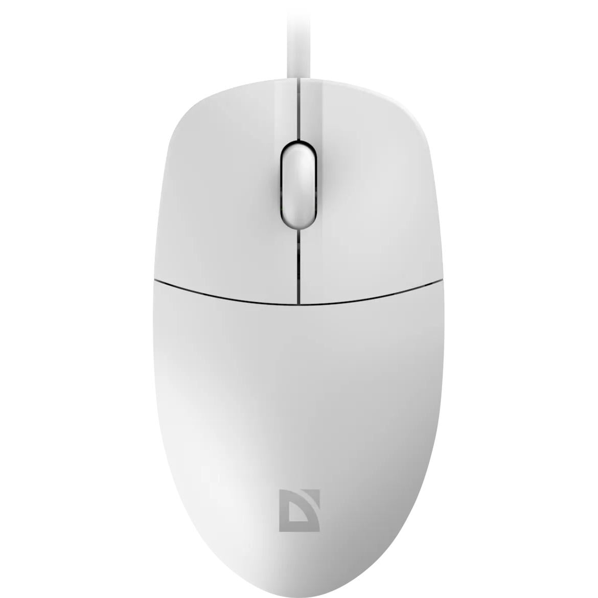 Компьютерная мышка ведущая Defender Azora MB-241 1200 DPI 3 кнопки с радужной подсветкой White (52242)
