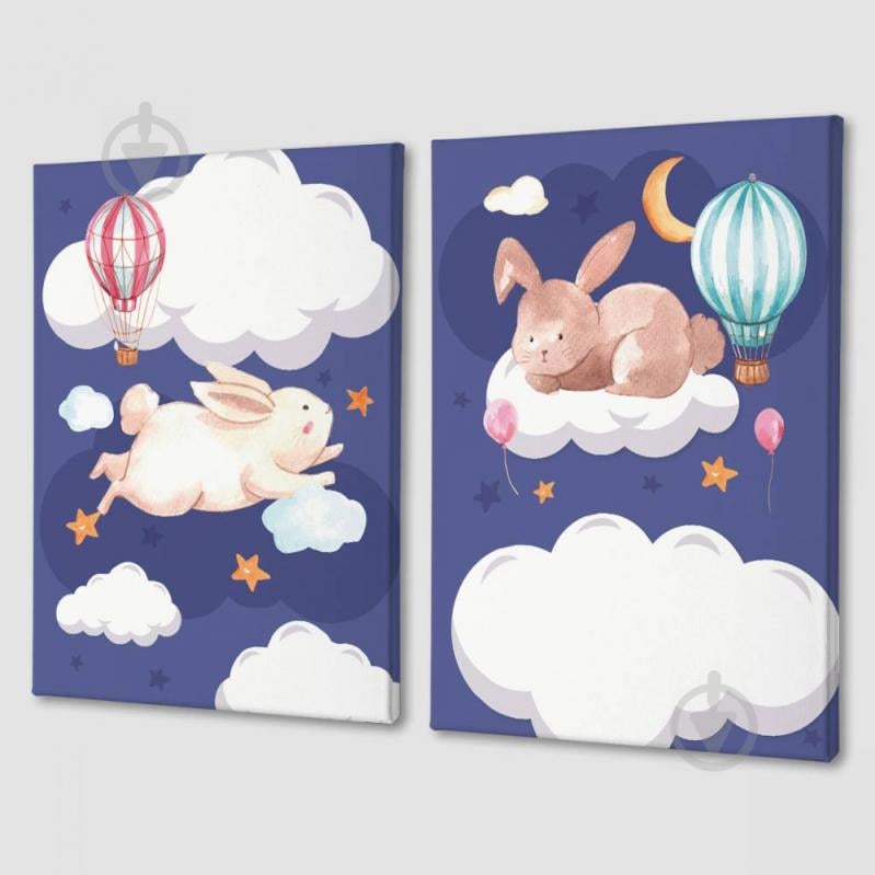 Модульная картина из двух частей Funny Bunny Malevich Store 93x60 см (MK21204)