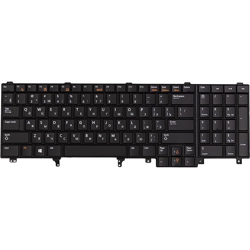 Клавіатура Power для ноутбука DELL Latitude E6520 E5520 чорний фрейм Чорний