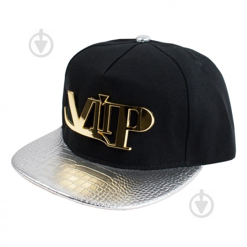 Бейсболка Snapback Beani'qe Gold VIP One sizе Чёрный Серебряный (23244)