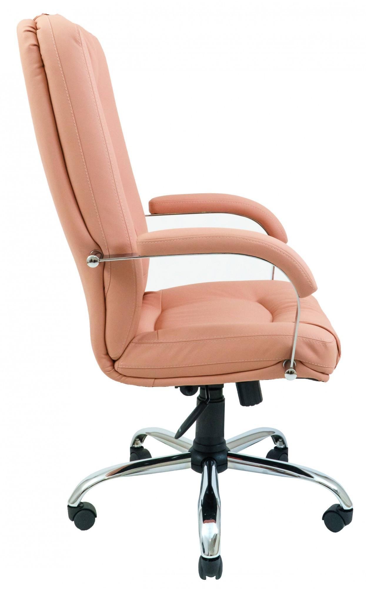 Кресло офисное компьютерное Alberto Fly 2202 Хром М2 AnyFix Розовый - фото 3