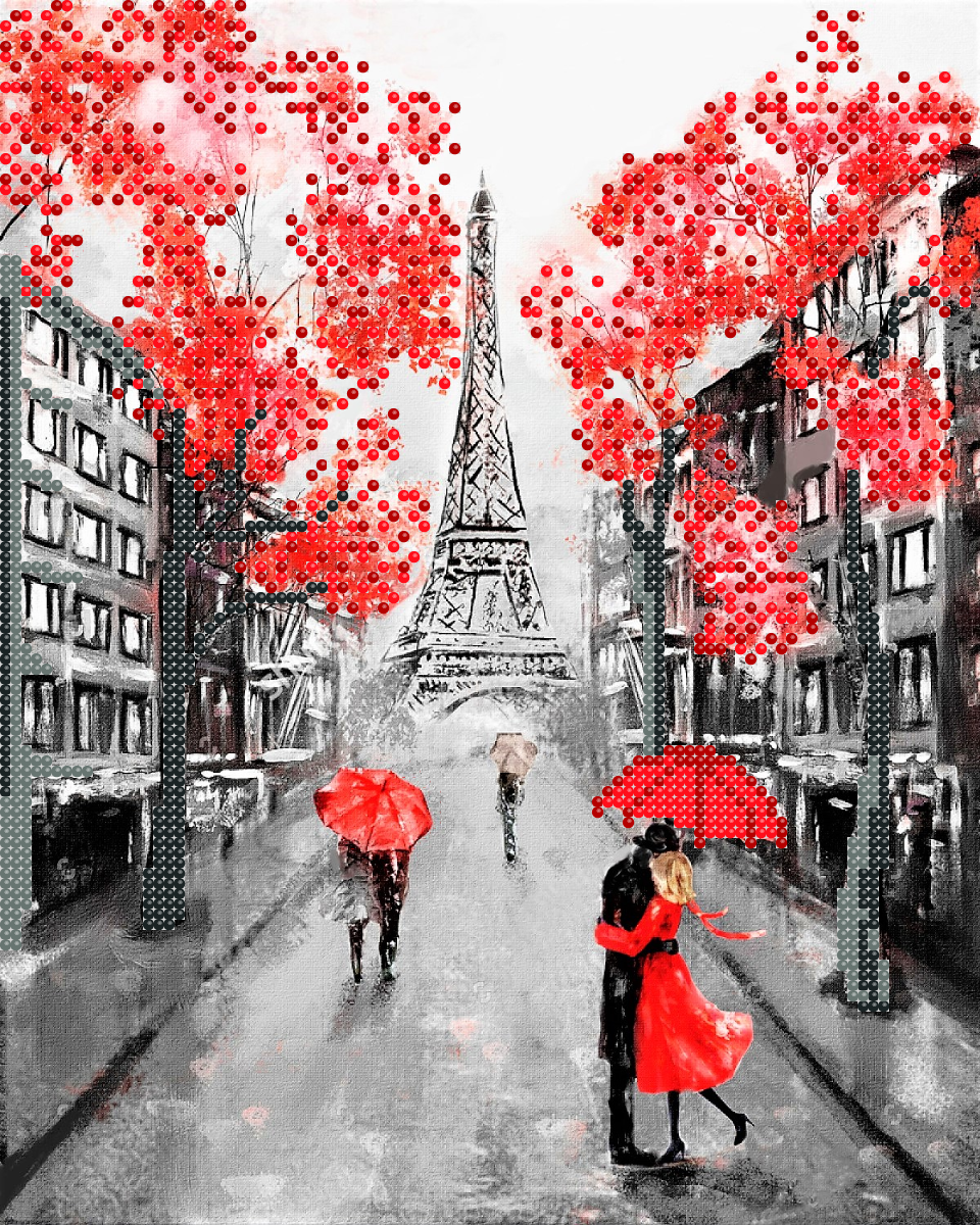 Схема вышивки бисером Улочка Парижа (1224560603)