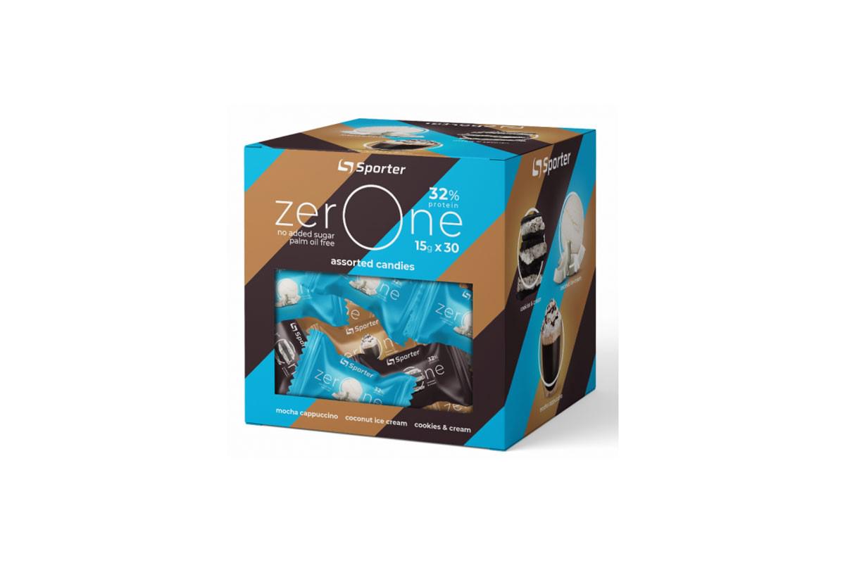 Коробка протеиновых конфет Zero One Mix 15 шт. 15 г (00000035873)