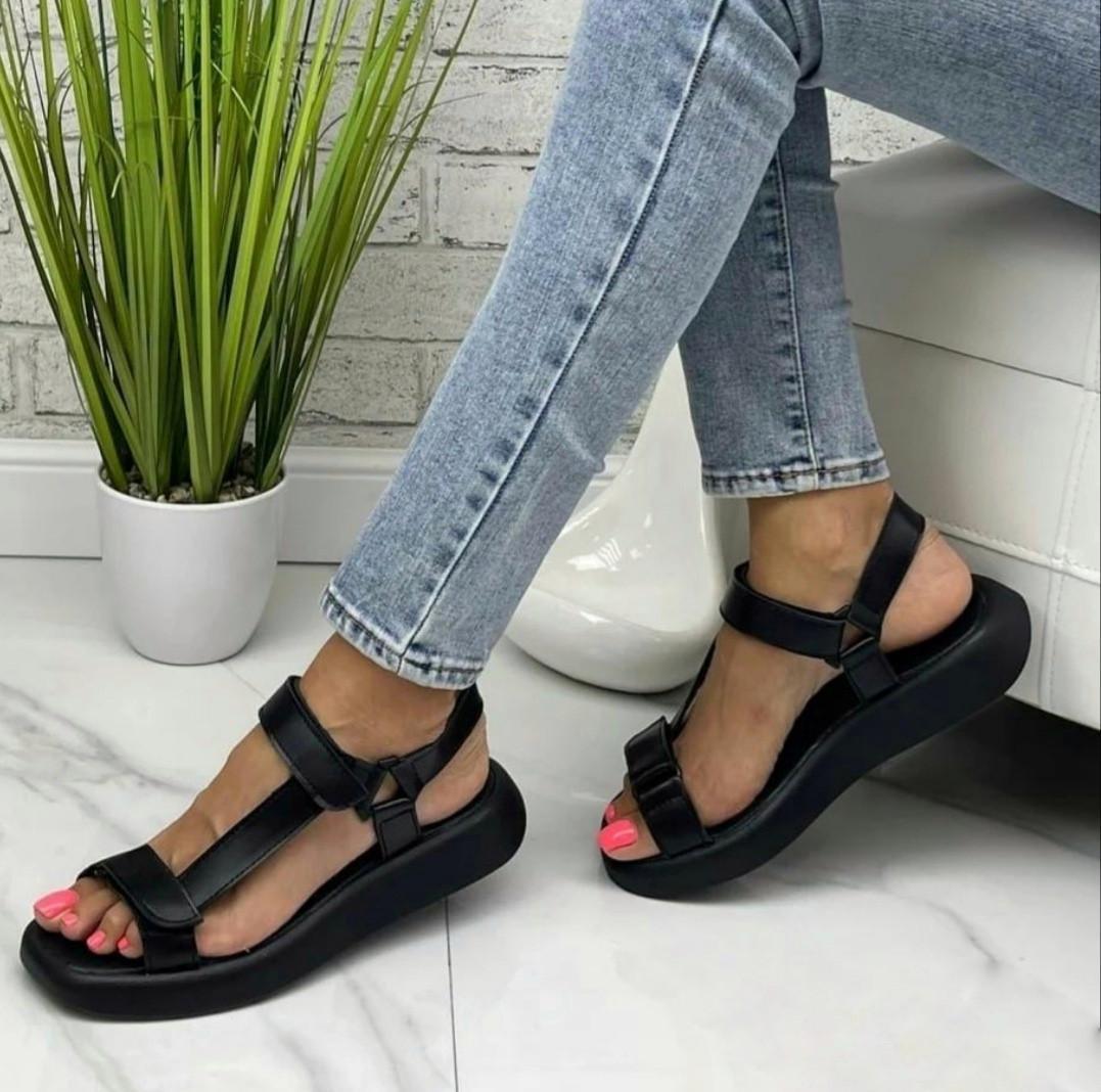 Босоножки женские из натуральной кожи р. 37/24 см Черный (33558)