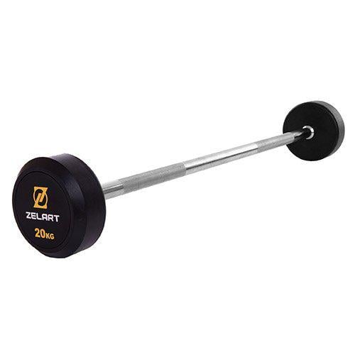 Штанга фиксированная прямая Rubber Coated Barbell Zelart TA-2685 20 кг Черный (58363066) - фото 1