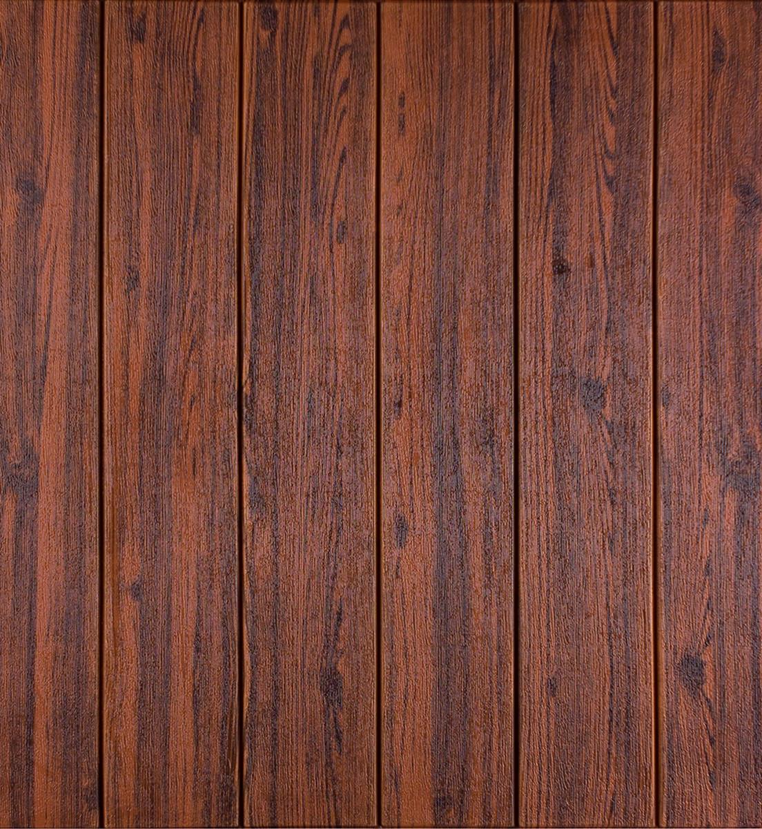 Панель самоклеящаяся 3D Loft звукоизоляционная под дерево 700x700x6 мм Красный