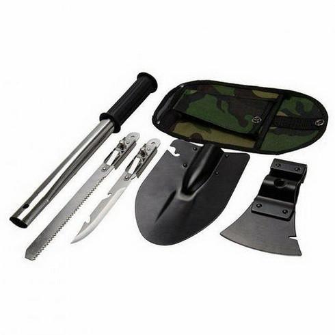 Набір туристичний 5в1 пила/ніж/лопата/сокира/відкривачка (21246696) - фото 5
