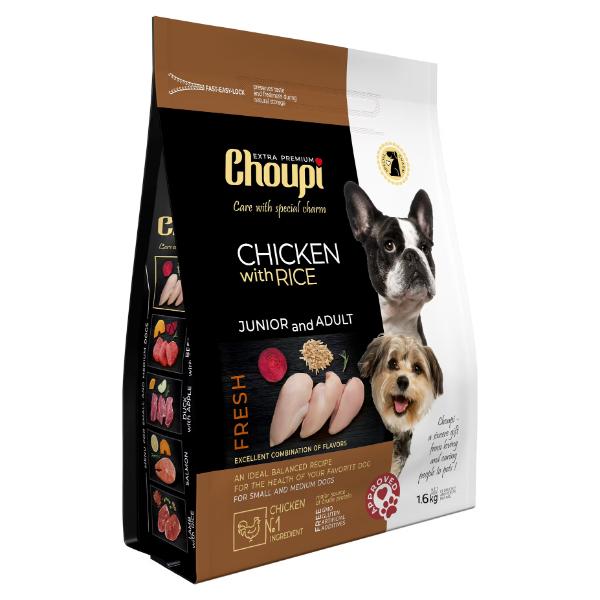 Корм для собак сухой CHOUPI для малых и средних пород курица с рисом 1,6 кг (000024461)