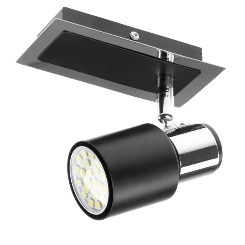 Светильник спот Brille HTL-178/1 GU10 CH+BK (26-703)