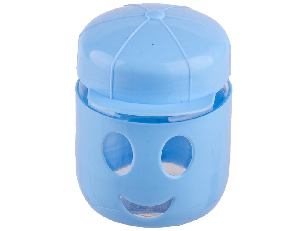 Емкость для сыпучих продуктов с пластиковой крышкой 9,5х8,2х11,5 см 330 мл Синий (MSN-7027-02)