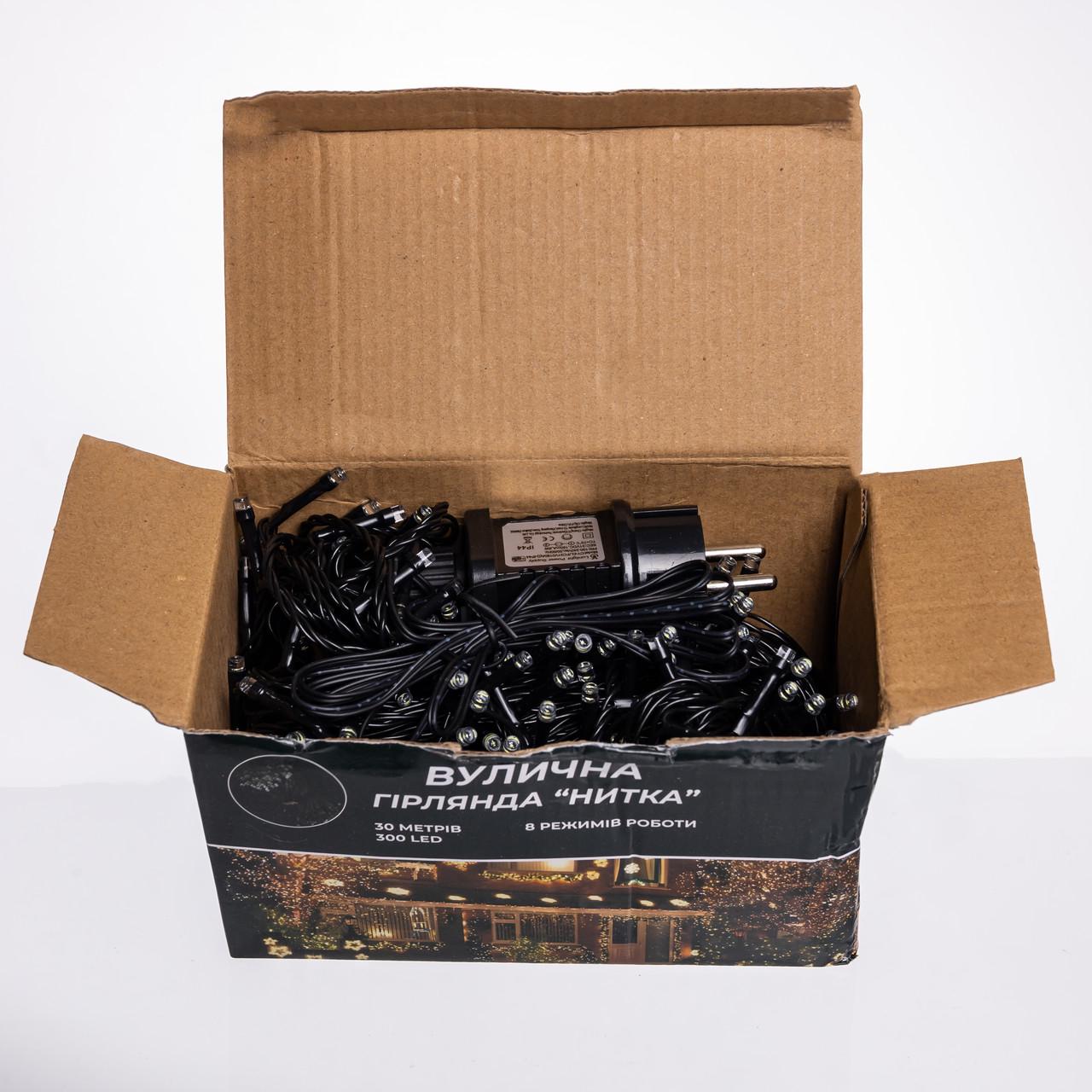 Гирлянда Нить уличная 300 LED 30 м от сети Черный/Белый (CF300L30MBW) - фото 5 Гирлянда Нить уличная 300 LED 30 м от сети Черный/Белый (CF300L30MBW) - фото 5