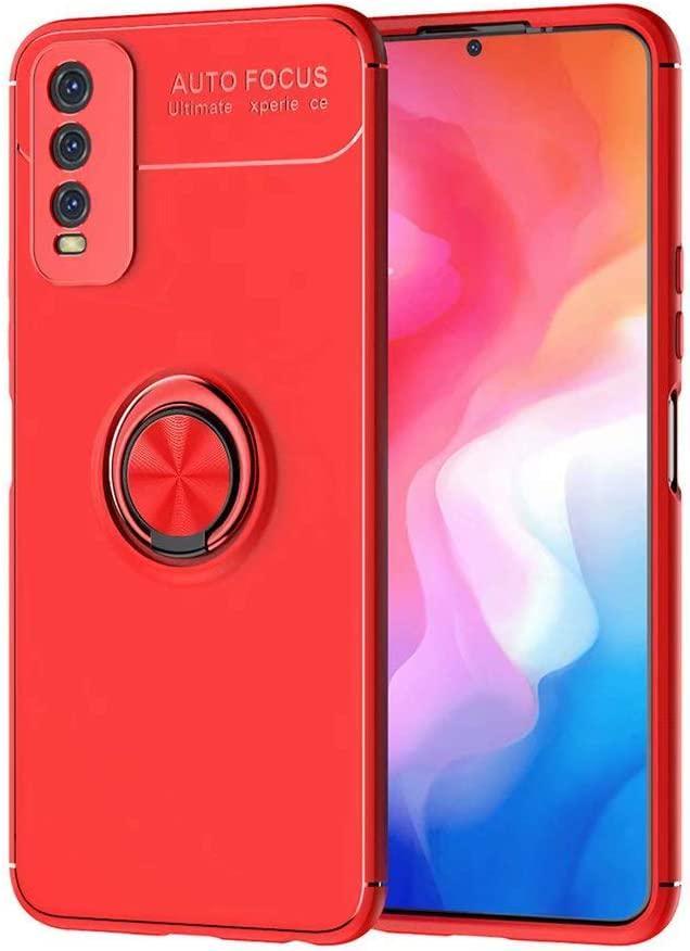 Чехол с кольцом Vivo Y30 Autofocus Red (30100-2D) Чехол с кольцом Vivo Y30 Autofocus Red (30100-2D)
