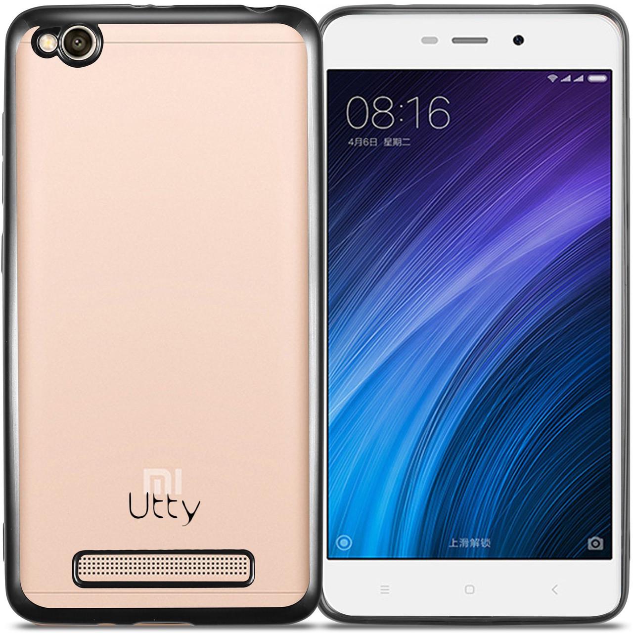 Чехол-накладка Utty Electroplating TPU Case for Xiaomi Redmi 4A, Black