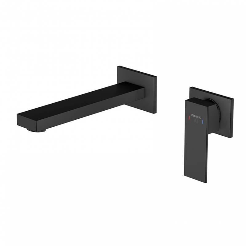 Змішувач для раковини Steinberg 160 1814 3 S одноважільний настінний Чорний (24647248)