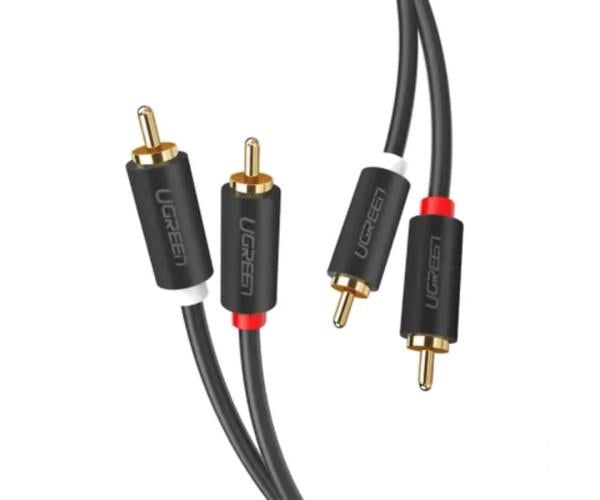 Кабель аудио UGREEN AV104 2RCA Male to 2RCA Male Cable 2 м Black