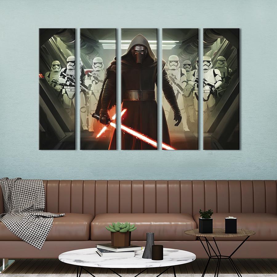 Модульная картина из 5 частей Кайло Рен - персонаж Star Wars 132x80 см (669-51)