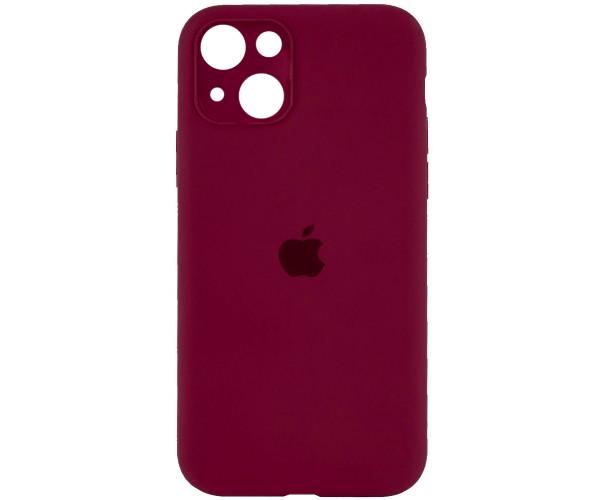 Чехол накладка Silicone Case Full Camera with Frame для Apple iPhone 13 73.Plum