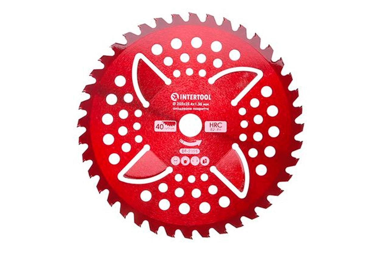 Диск для тримера Intertool побідитовий підрізний анодований 4 255 мм x 40Т (DT-2355)