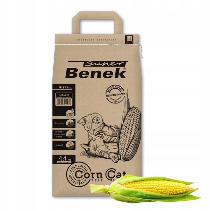 Наповнювач котячий кукурудзяний Super Benek Corn Cat 7 л 2 шт.