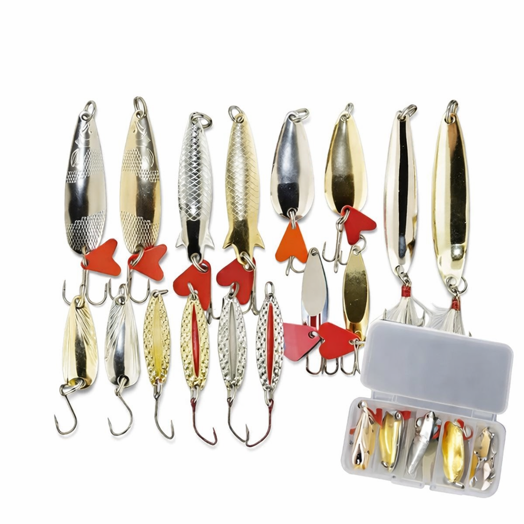 Набір коливальних блешень та Зручний кейс для зберігання і транспортування 16 шт.