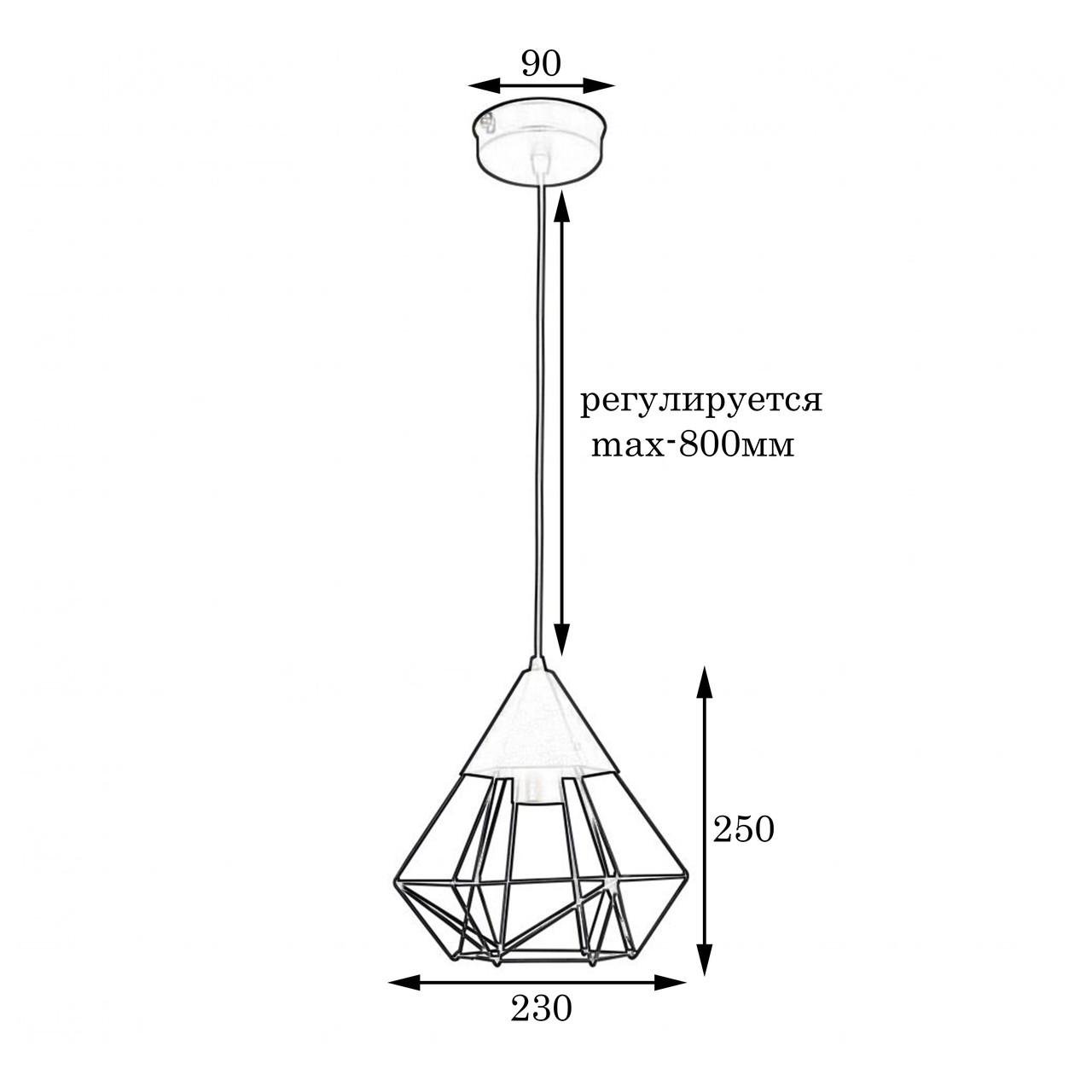 Підвісний світильник лофт MSK ELECTRIC Crystal MR 0535 GD (616642) - фото 2