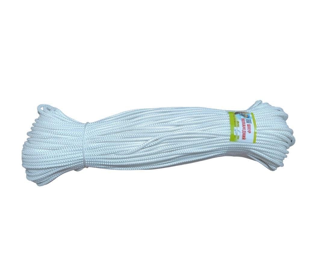 Шнур поліамідний в'язаний 100 м 6 мм Білий (2396529077) - фото 1 Шнур поліамідний в'язаний 100 м 6 мм Білий (2396529077) - фото 1