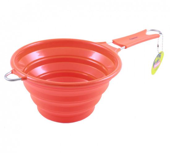 Друшляк складаний Fissman 34x18x9 см із силікону Помаранчевий (AY-7215.CL)