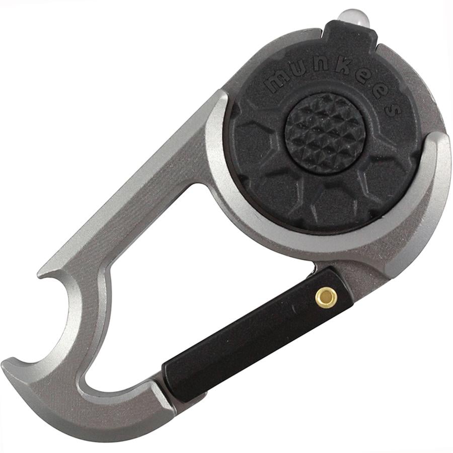 Брелок-ліхтарик Munkees 1 089 Carabiner LED with bottle opener Grey