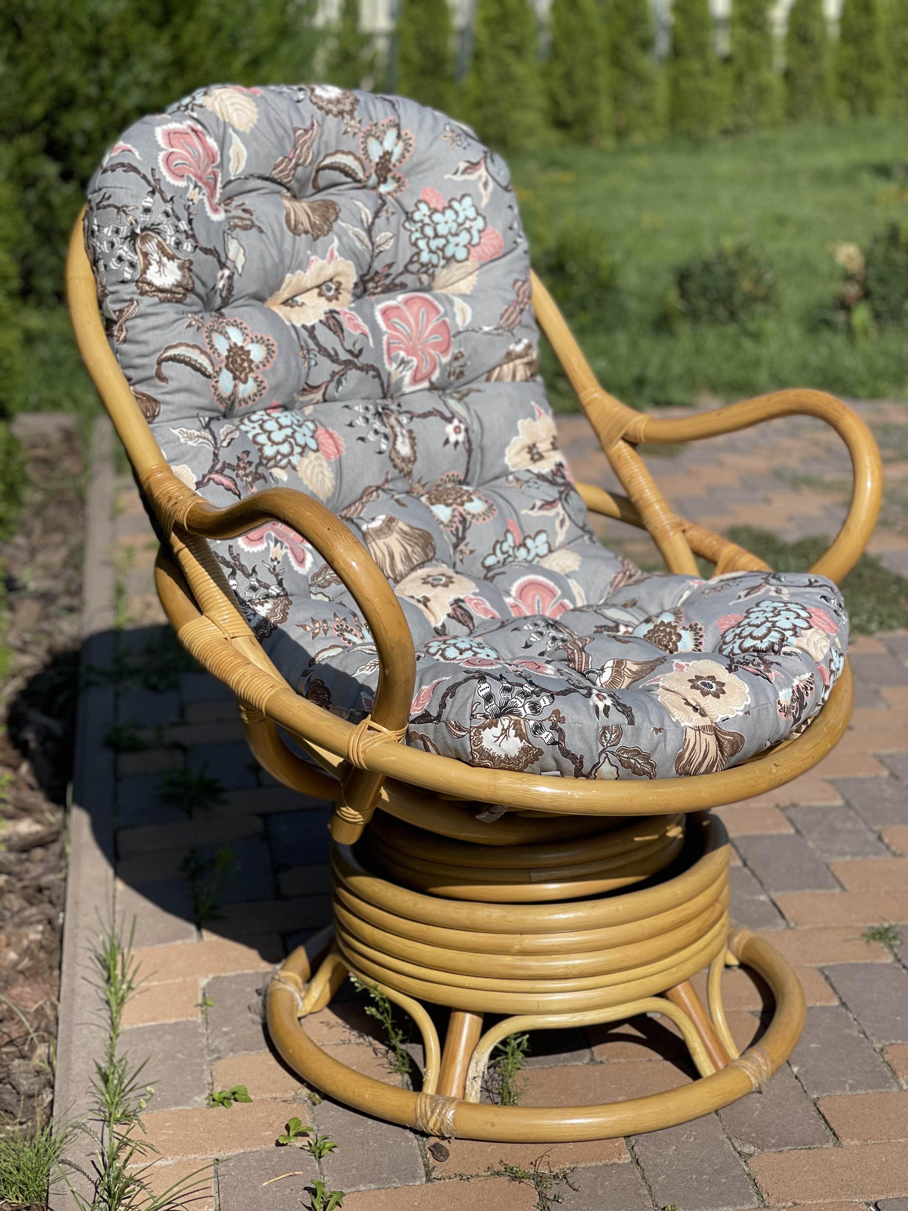 ᐉ Матрас на кресло качалку Elit Flowers 130х60х9 см (ElIT-ROTAN-1 ...