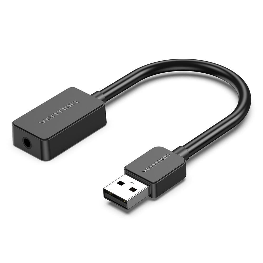 Звукова карта зовнішня Vention USB 2.0/3,5 мм 0,15 м Чорний (CDZB0)