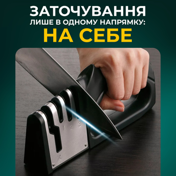 Точилка для ножів і ножиць ручна 4в1 Kayfovo BL-4 для сталевих керамічних ножів (28942) - фото 4 Точилка для ножів і ножиць ручна 4в1 Kayfovo BL-4 для сталевих керамічних ножів (28942) - фото 4