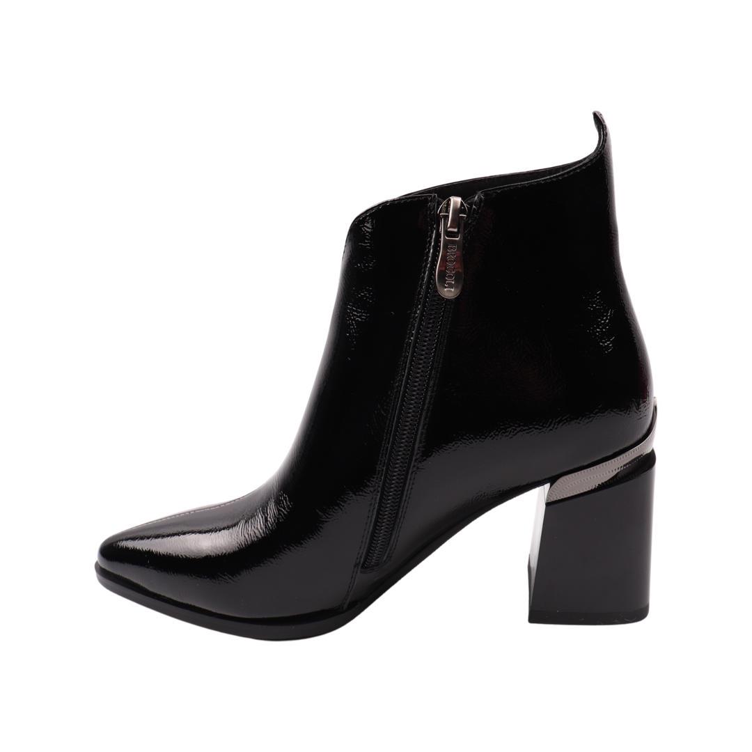 Ботильйони жіночі Brocoly з лакової шкіри р. 37 Чорний (382-22DH) - фото 2 Ботильйони жіночі Brocoly з лакової шкіри р. 37 Чорний (382-22DH) - фото 2