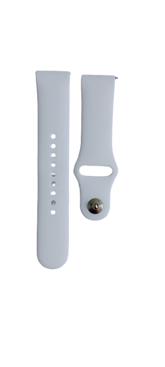 Ремешок для часов силиконовый 22х175 мм White (3218) - фото 1 Ремешок для часов силиконовый 22х175 мм White (3218) - фото 1