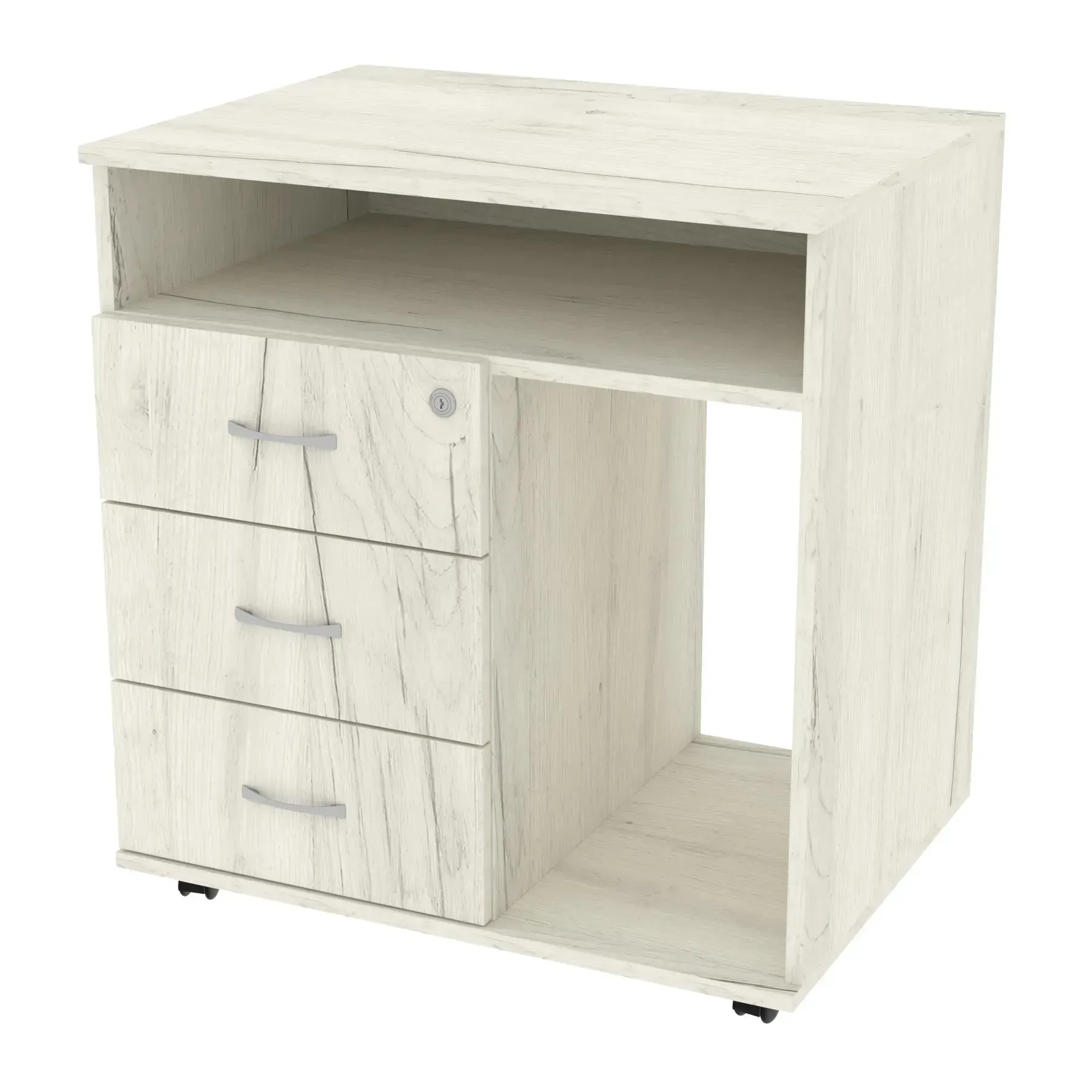 Тумба офісна Kontinent ТМО-4 на коліщатках 700х520х760 мм Дуб Крафт Білий (50584431) - фото 1 Тумба офісна Kontinent ТМО-4 на коліщатках 700х520х760 мм Дуб Крафт Білий (50584431) - фото 1