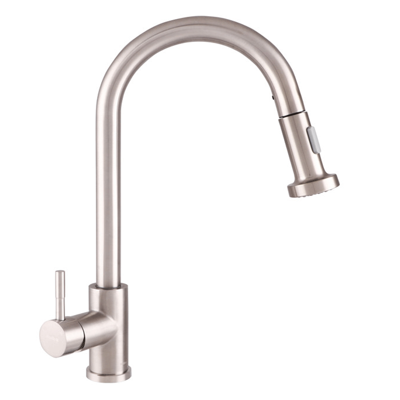 Смеситель для кухни Haiba SUS 014 с выдвижной лейкой (HB3898)