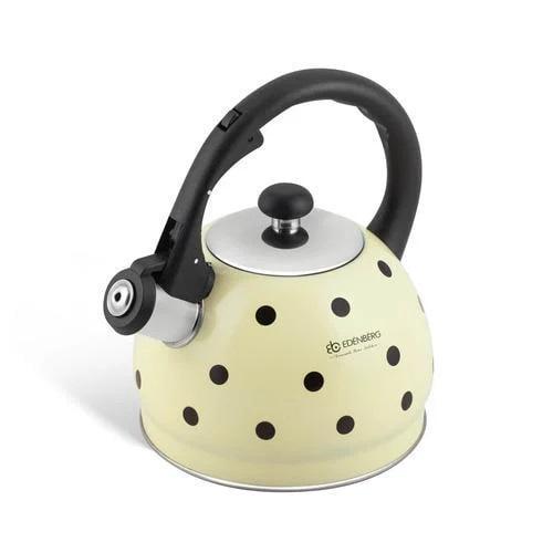 Чайник со свистком Edenberg EB-1922 нержавеющая сталь с турбо индукционным дном 2 л (EB-1922-3) - фото 2 Чайник со свистком Edenberg EB-1922 нержавеющая сталь с турбо индукционным дном 2 л (EB-1922-3) - фото 2