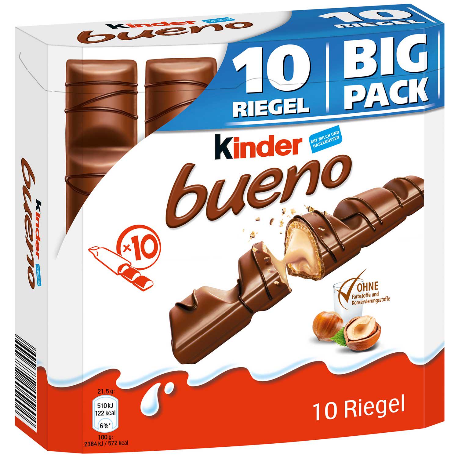 Шоколадный батончик Kinder bueno Big Pack 10шт 215 г (Ц-217)