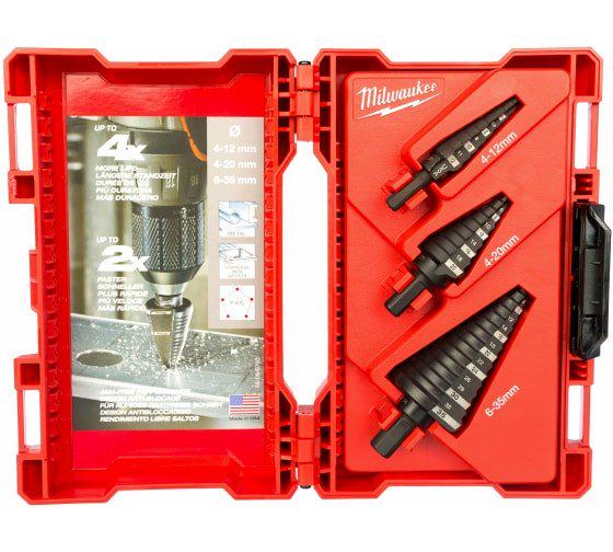 Набор ступенчатых сверл Milwaukee 3 шт. (48899399)