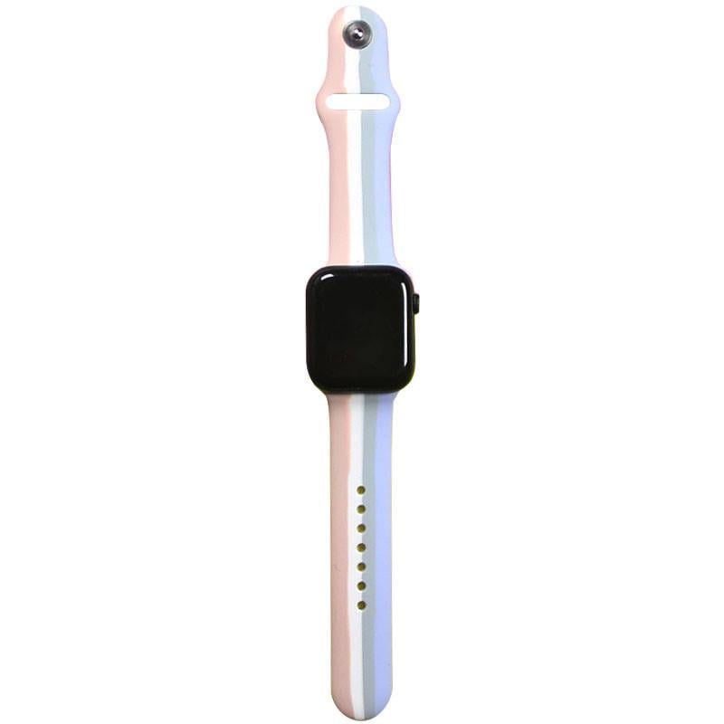 Ремешок силиконовый Rainbow для Apple watch 42 мм/44 мм Pink/Lilac (00000048582_7)