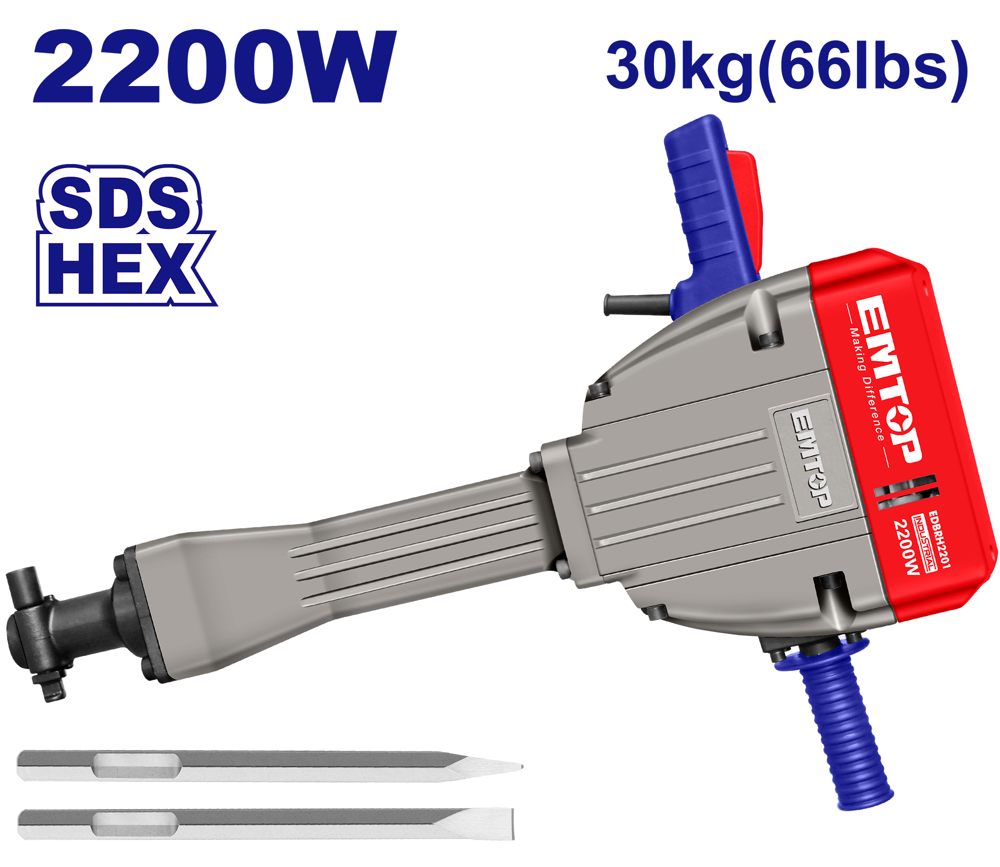 Відбійний молоток EMTOP EDBRH2201 - фото 2 Відбійний молоток EMTOP EDBRH2201 - фото 2