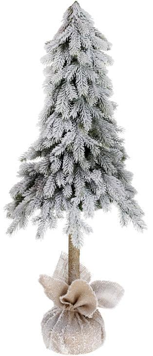 Ялинка декоративна снігова у мішечку на високій ніжці 35х35х100 см Ялинка декоративна снігова у мішечку на високій ніжці 35х35х100 см