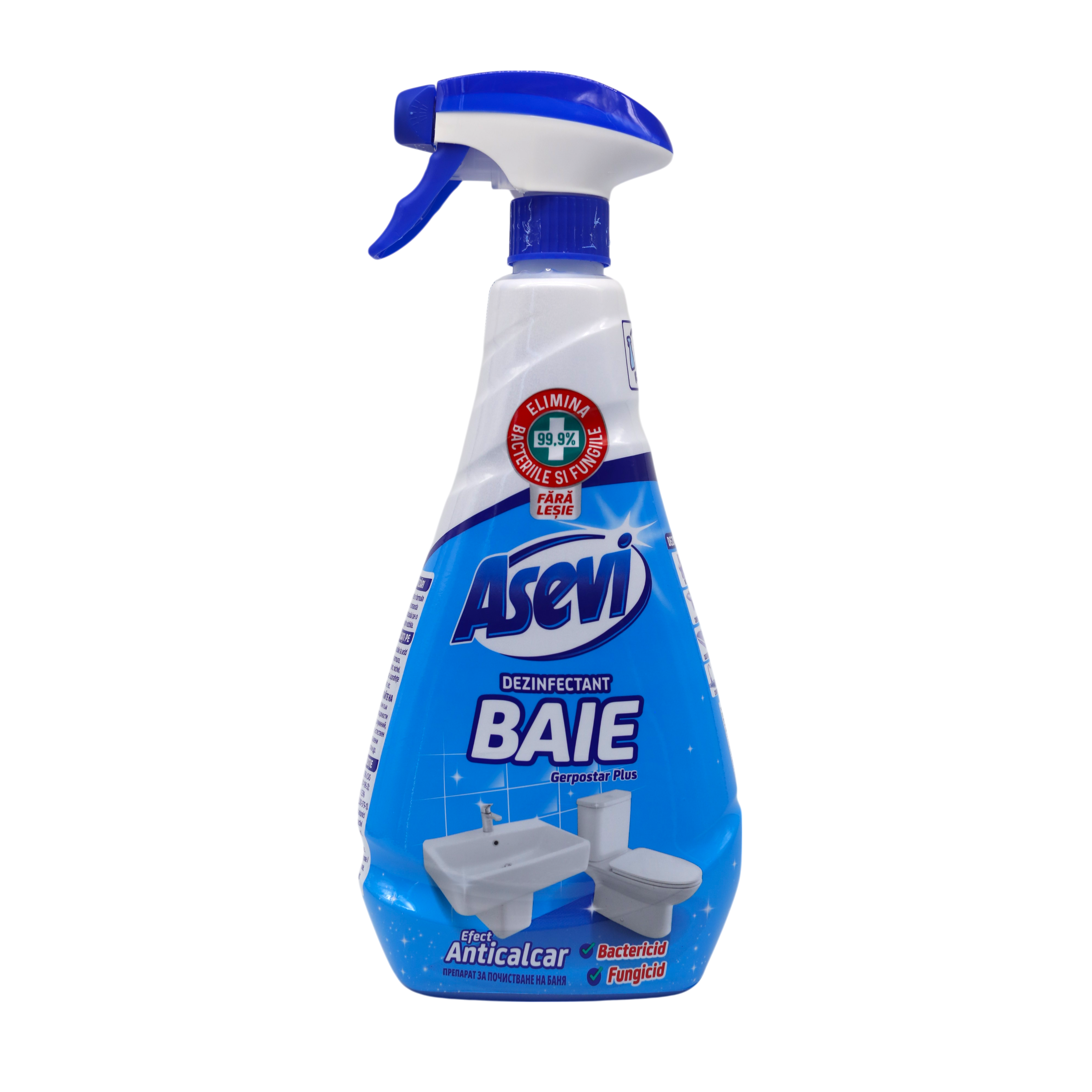 Средство для чистки ванной комнаты от известкового налета Asevi дезинфицирующее 750 мл (НФ-00008947)